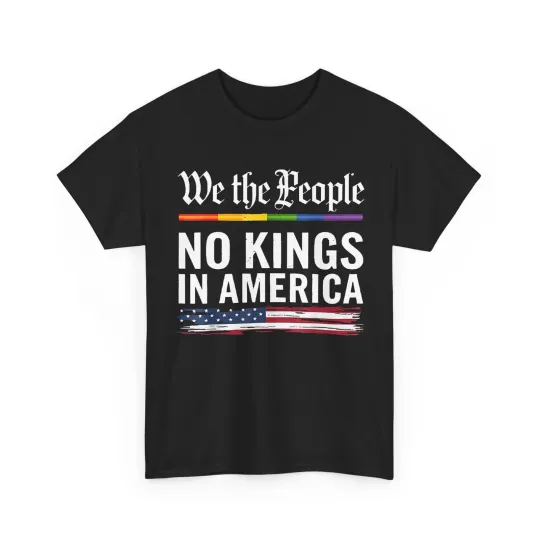 Discover No Kings in America Shirt, We The People No Kings Women Men T-Shirt