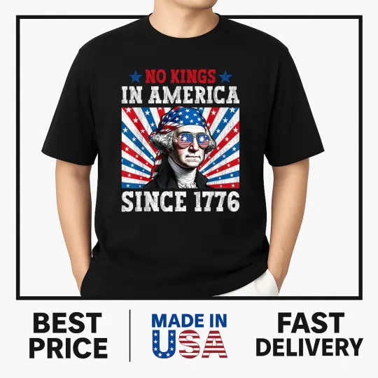 Discover No Kings in America Since 1776 Distressed USA Flag Vintage T-ShiTREND OF THE DAY