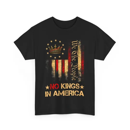 Discover No Kings In America Shirt, June 14 American Flag Women Men Vintage Shirt