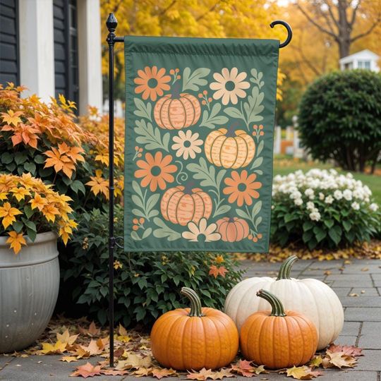 Boho Fall Subtle Anti Trump Flag, Fuck Trump, Fall Decor Political Flag, Anti Maga Flag, Resist, Liberal Garden Flag, Anti Trump Garden Flag