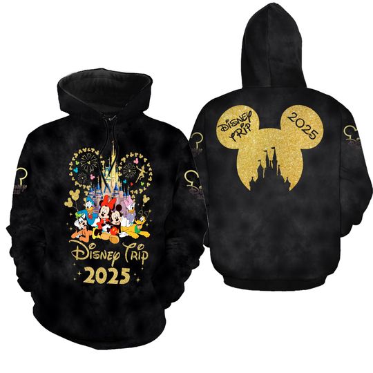 Disney Trip 2025 Hoodie, Family Vacation Disney Hoodie, Matching Group Hoodie, Magic Kingdom Tee, Disney World Outfit, Disney Gift