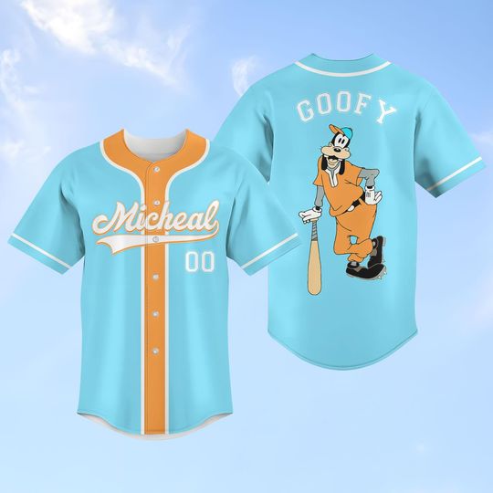 Discover Disney Goofy Baseball Jersey, Goofy Dog Jersey Shirt, Cartoon Character Fan Baseball Shirt For Kid, Disney Streetwear Shirt For Him