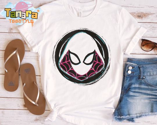 Retro 90s Spider-Gwen Ghost-Spider Badge T-Shirt, Marvel MCU Shirt, Superhero Fan Gift, Birthday Present