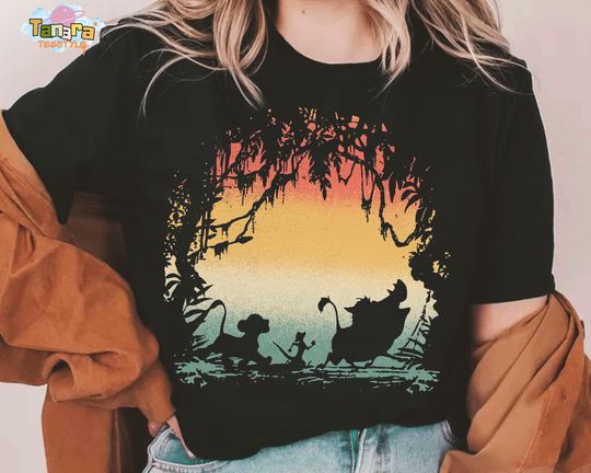 Discover Disney Lion King Hakuna Matata T-Shirt, Crop Top, Simba Timon Pumbaa Retro 90s Graphic, WDW Magic Kingdom Gift, Family Vacation Holiday