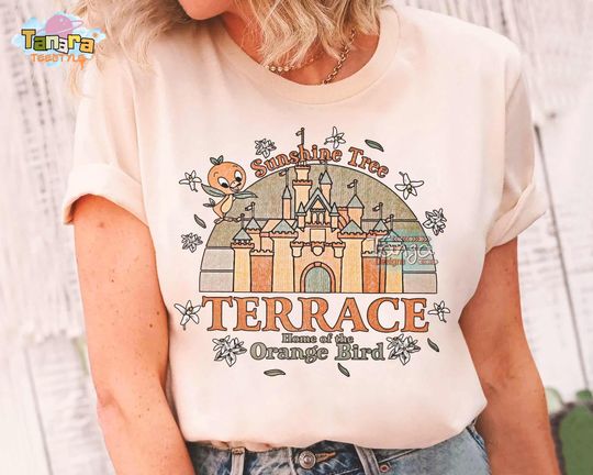 Discover Sunshine Tree Terrace Orange Bird Tee, Crop Top, Vintage Disneyland Family Vacation Gift, Disney Epcot Center Little Orange Bird Design