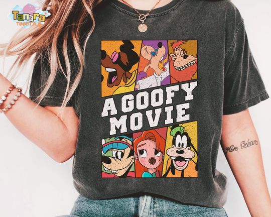 Discover Retro 90s A Goofy Movie Characters Tee, Crop Top, Disney Roxanne Max Powerline Bobby Matching Shirt, Family Trip Gift, Holiday Disney World