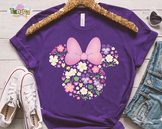 Discover Disney Minnie Mouse February Birth Month Tee, Crop Top, Birthstone & Flower Shirt, Mickey and Friends Collection, Family Vacation Gift