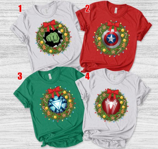 Avengers Christmas Shirt, Christmas Lights Tee, Superhero Christmas Shirt