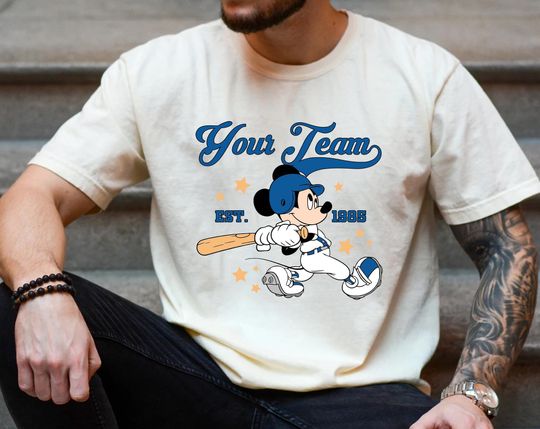 Discover Mickey Mouse 1958 Baseball Shirt, Mickey Baseball Shirt, Disney Sport Shirt