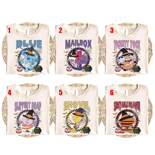 Discover Personalized Blue Clues Halloween Shirt, Blue Dog Lovers Pumpkin Trick or Treat Shirt