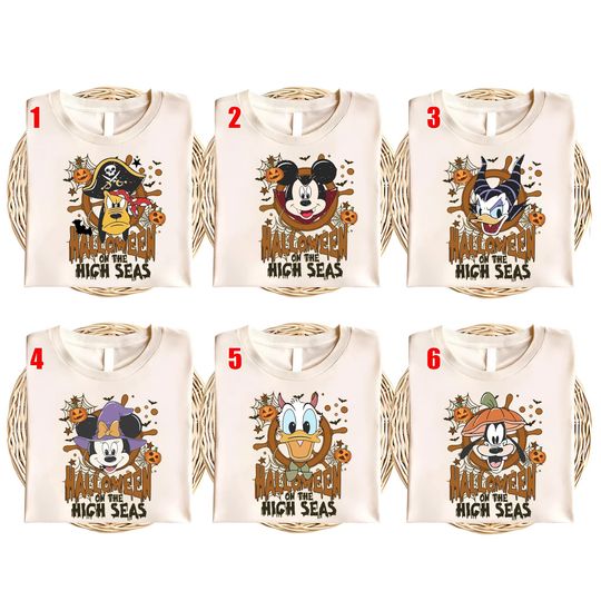 Discover Halloween On The High Seas Comfort Colors Shirt, Disney Halloween Cruise Shirt