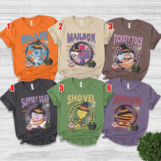 Discover Personalized Blue Clues Halloween Shirt, Blue Dog Lovers Pumpkin Trick or Treat Shirt