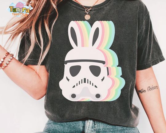 Discover Star Wars Easter Stormtrooper Pastel Bunny Ears T-Shirt, Funny Galaxy's Edge Shirt, Family Birthday Gift, Adult Kid Tee