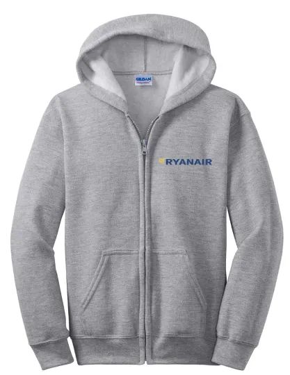 Ryanair Logo Zip Hoodie Irish Airline Hooded