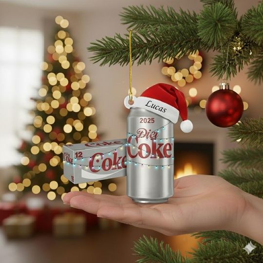 Discover Custom Diet Coke Inspired Acrylic Ornament, Coke Can Christmas Ornament, Soft Drink Christmas Ornament, Soda Ornament, Christmas Ornament
