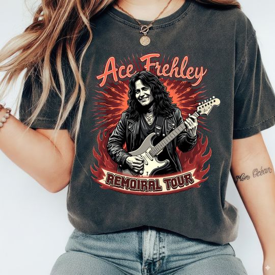 Ace Frehley Memorial Tour T-Shirt, KISS Guitarist Logo Tee