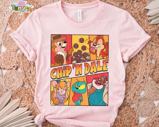 Discover Retro 90s Disney Chip 'N Dale Rescue Rangers T-Shirt, Vintage Double Trouble Shirt, Magic Kingdom Gift, Family Birthday Shirt