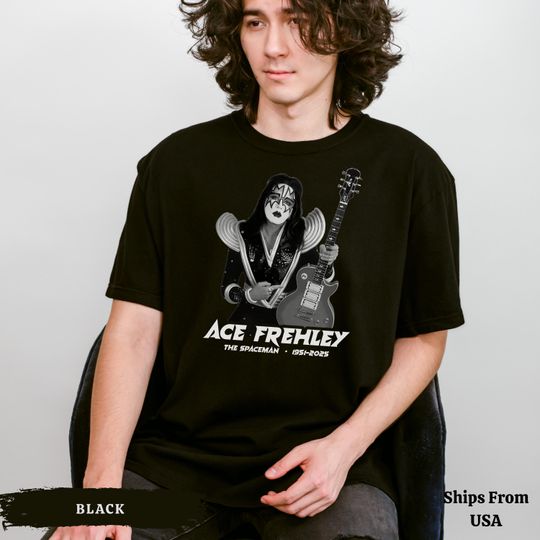 RIP Ace Frehley T-Shirt, Vintage Rock Tee, The Spaceman T-Shirt, Rock 'N' Roll Saved My Life Tee