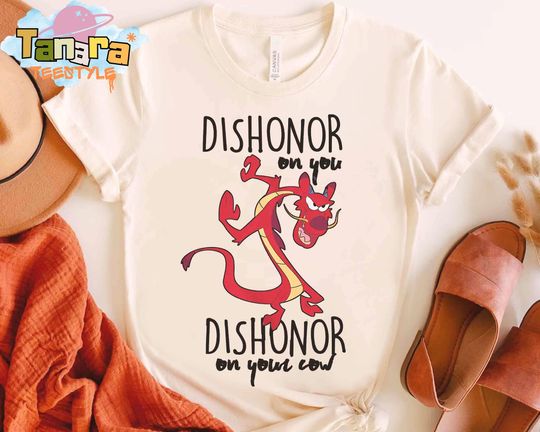 Discover Mushu Dishonor On Your Cow Tee, Funny Disney Mulan Character Shirt, WDW Magic Kingdom Holiday Trip, Family Vacation Gift 2025