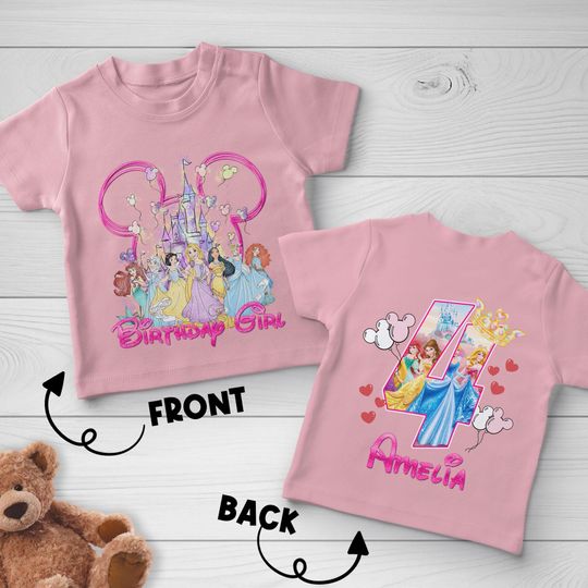 Discover Princess Birthday Shirt, Princess Party Shirt, Girls Birthday Shirt, Personalized shirt kids, Gift Birthday Shirt, family tees Custom KDL414
