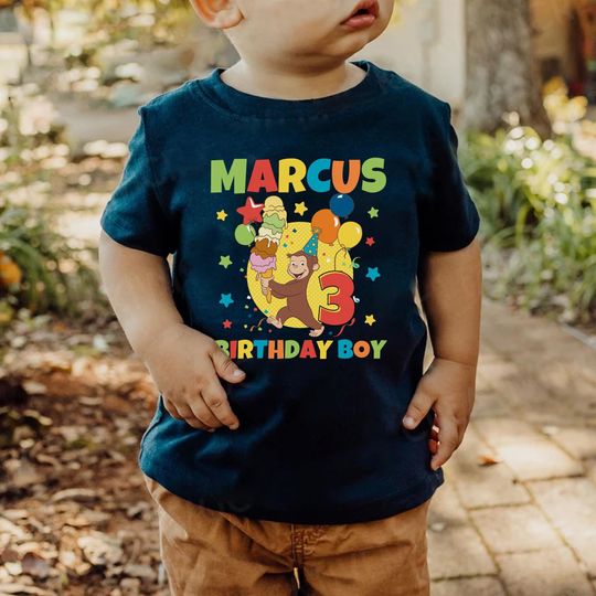 Curious George Birthday Shirt, Curious George Birthday Party Shirt