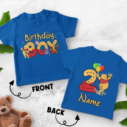 Discover Disney Winnie the Pooh Birthday Boy Shirt, Disneyland Birthday Trip Tee, Disney Kids Shirt, Disney Pooh Bear Tigger Piglet Eeyore UNVF02