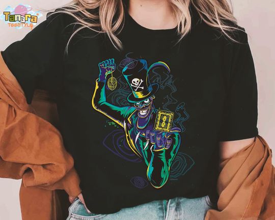 Discover Disney Villains Dr. Facilier T-Shirt, Crop Top, Voodoo Magic Design, Princess and the Frog Collection, Perfect for Disney Fans, Retro 90s