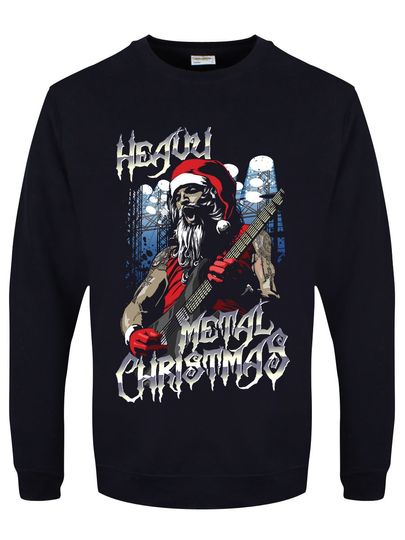 Discover Heavy Metal Christmas Mens Navy Christmas Jumper