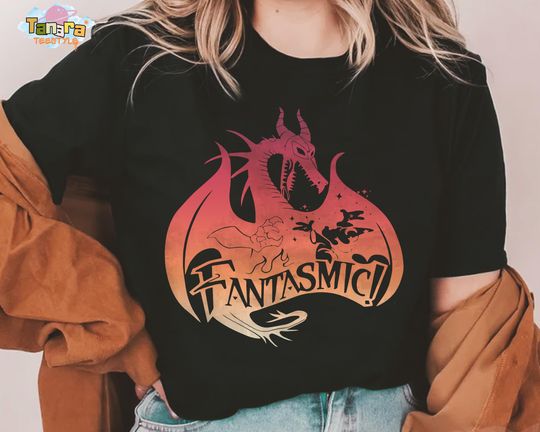 Discover Retro 90s Fantasmic Maleficent Dragon and Sorcerer Mickey Tee, Crop Top, Disney Fantasia Shirt, Magic Kingdom Disneyland Vacation Family
