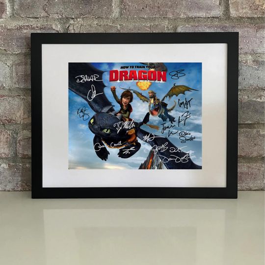 Discover How To Train Your Dragon  Cast Signed Autographed Reprint 8x10 Photo Poster Print Framed or Unframed
