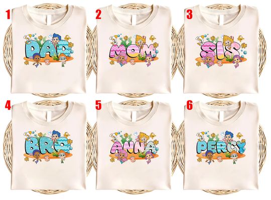Personalized Bubble Guppies Birthday Matching Shirt