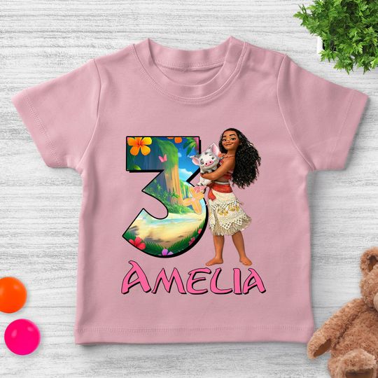 Discover Moana Princess Birthday Family Shirt, Disney Family Shirt, Mom Dad Disney Tee, Disneyland Trip Shirt, Maui Shirt, Moana 2 Movie SLXW08