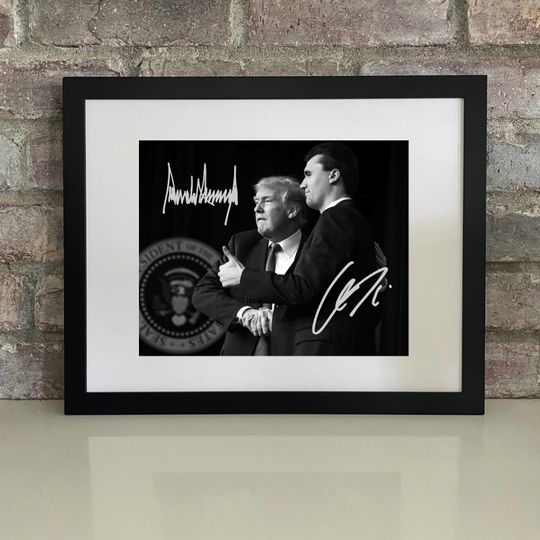 Discover Charlie Kirk Autographed Signed Poster Print Reprint Donald Trump MAGA Free Speech Hero