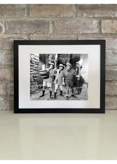 Discover The Three Stooges Comedy Poster Photo with Reprint Autographs | Framed or Unframed 8x10