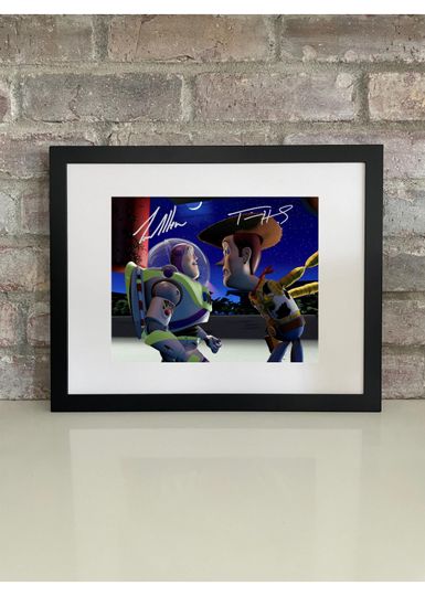 Discover Buzz & Woody Poster with Reprint Autograph  Animation Classic (Framed or Unframed)