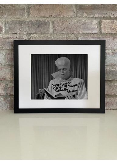 Richard Kiel as Kanamit  Twilight Zone Poster with Reprint Autograph