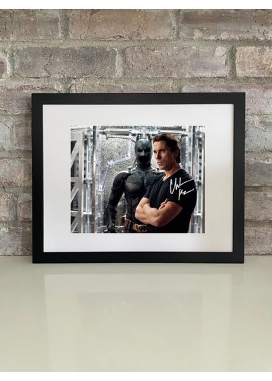 Discover Christian Bale Poster Photo Print with Reprint Autograph  Movie Collectible Wall Art
