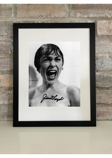 Discover Janet Leigh Psycho Poster Photo Print with Reprint Autograph  Classic Actress Horror Movie Collectible
