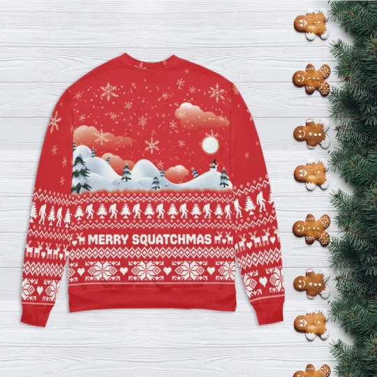 Cool Flamingo Sunglasses Striped Scarf -3D All Over Print Ugly Sweater