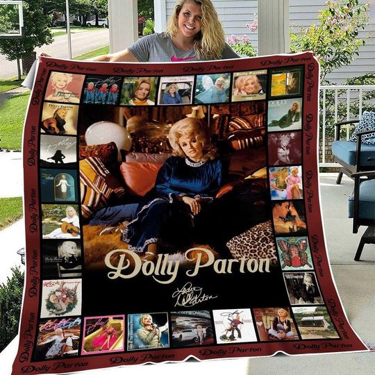 Personalized Dolly Parton Quilt Blanket, Lover Dolly Parton Blanket, Music Bedding Blanket, Bedding Decor, Home Decor Gift.
