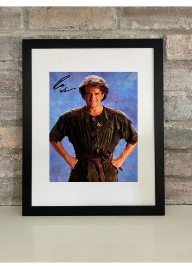 Robin Williams Hook Movie Poster Photo with Reprint Autograph
