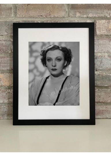 Discover Zarah Leander Vintage Film Star Poster Photo with Reprint Autograph