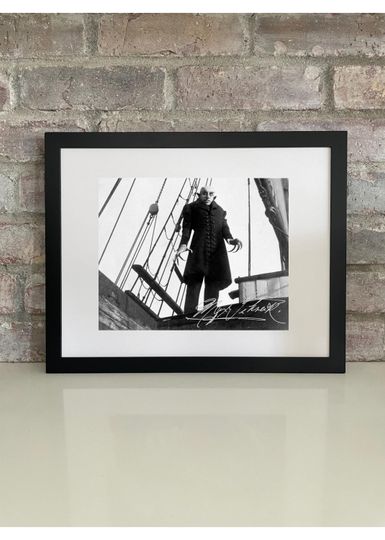 Max Schreck Nosferatu Silent Horror Poster Photo with Reprint Autograph
