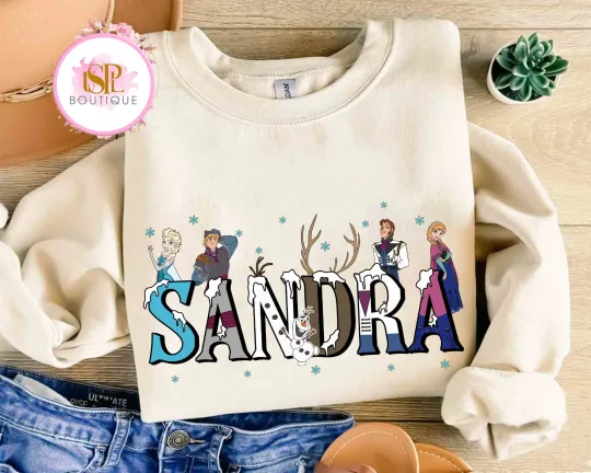 Discover Disney Froz Characters Custom Name Xmas Unisex Adult Kid Shirt 660301
