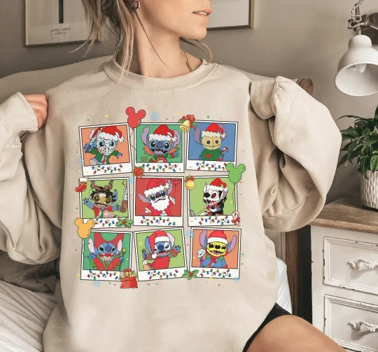 Discover Disney Lilo & Stitch Costume Santa Christmas Shirt  Unisex Tee 82891