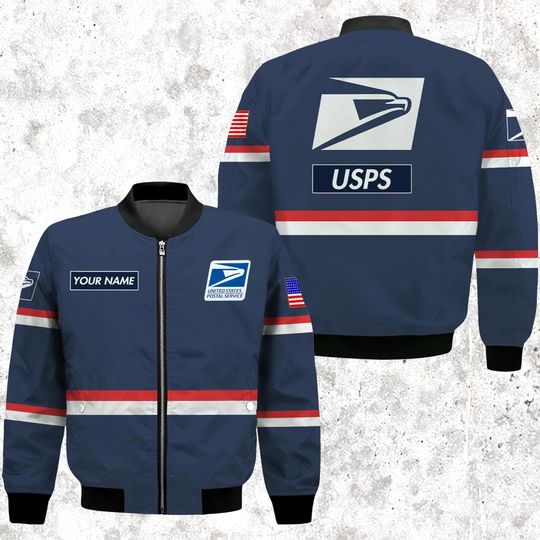 Discover Personalized Name Postal Worker 3D Bomber Jacket, United SPS Bomber Jacket, Postal Service Bomber Jacket, Gift For Men And Women.