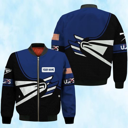 Discover Personalized Name Postal Worker 3D Bomber Jacket, United SPS Bomber Jacket, Postal Service Bomber Jacket, Gift For Men And Women.