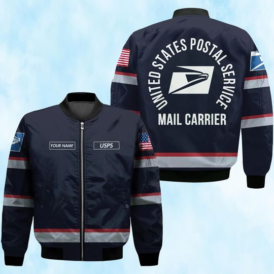 Discover Personalized Name Mail Carrier 3D Bomber Jacket, United SPS Bomber Jacket, Postal Service Bomber Jacket, Gift For Men And Women.