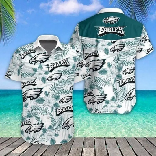 Discover Philadelphia Eagles Tropical Spirit Hawaiian Shirt aloha baseball fan shirt