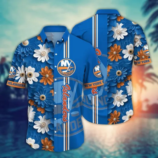Discover New York Islanders Island Paradise Hawaiian Shirt aloha baseball fan shirt